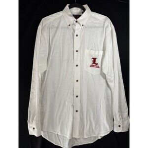 Vintage Louisville Cardinals White Button Down Three Squares Mens Medium